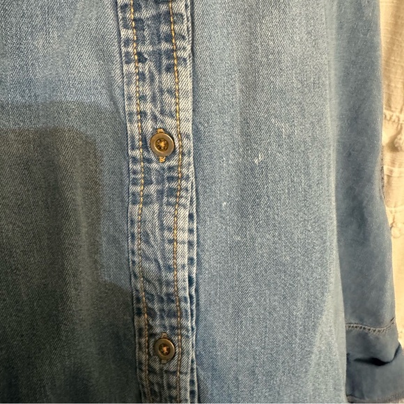 Anthropologie Pilcro Denim Sleeveless Halter Swing Midi Dress Plus Size 1X - Picture 11 of 11